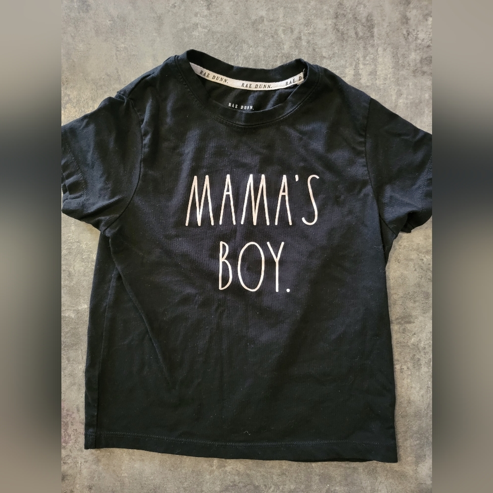 Rae Dunn Mama’s Boy Black Tee Size 7